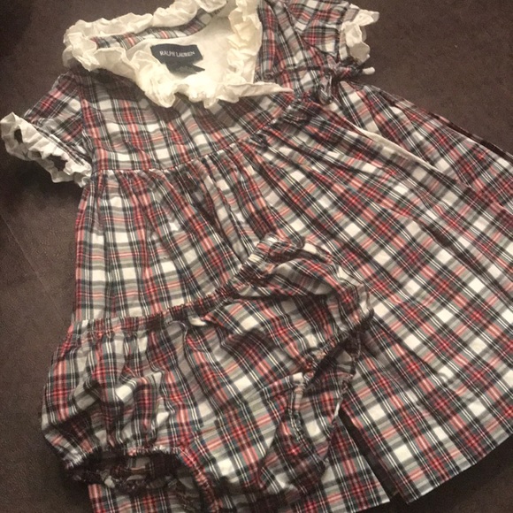 Ralph Lauren Girls Tartan Plaid Party Dress - Picture 5 of 6